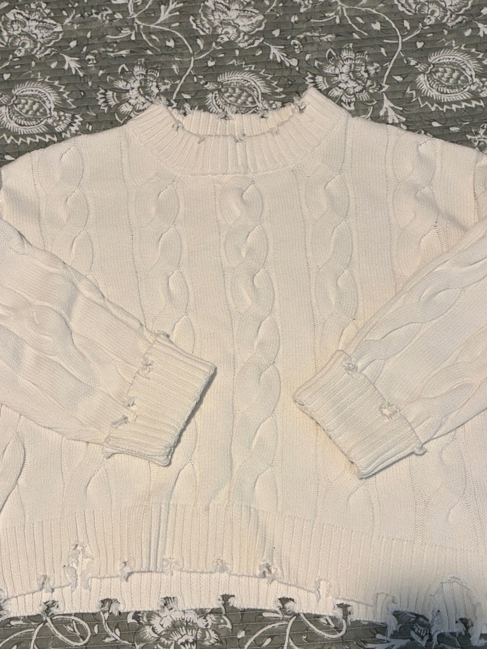 JS71 Cotton Distressed Sweater 'Gillian'